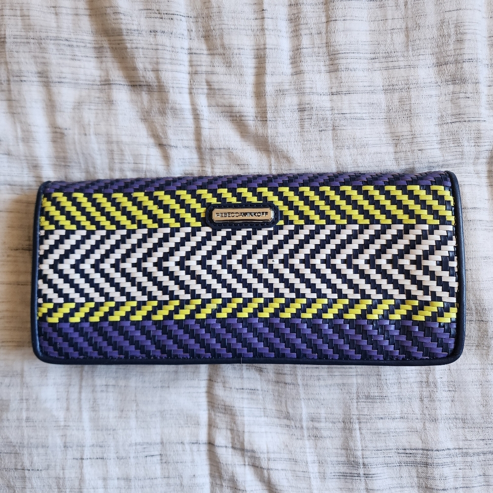 Colorful Zigzag Leather Clutch
